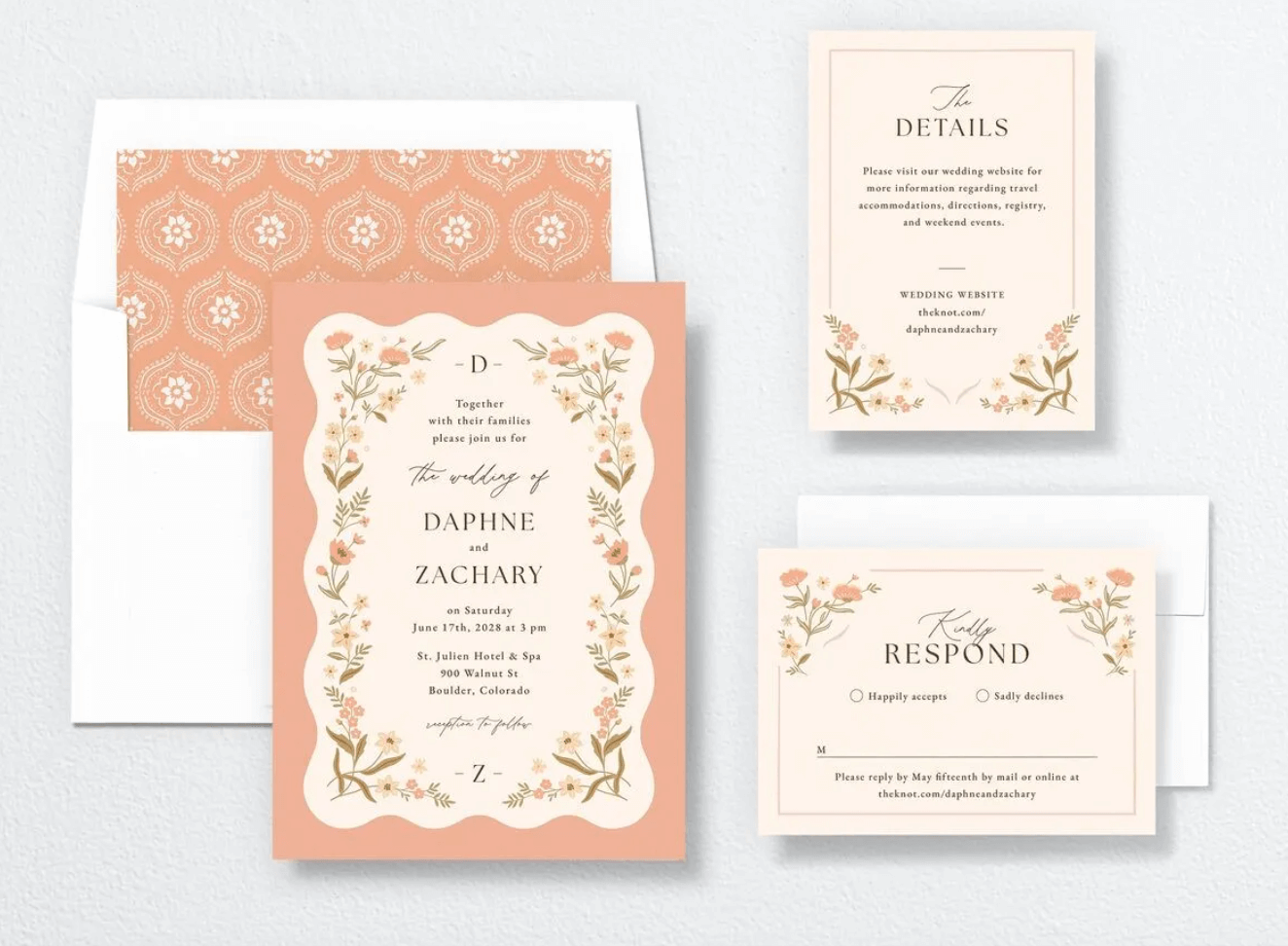 wedding paper products invite suite